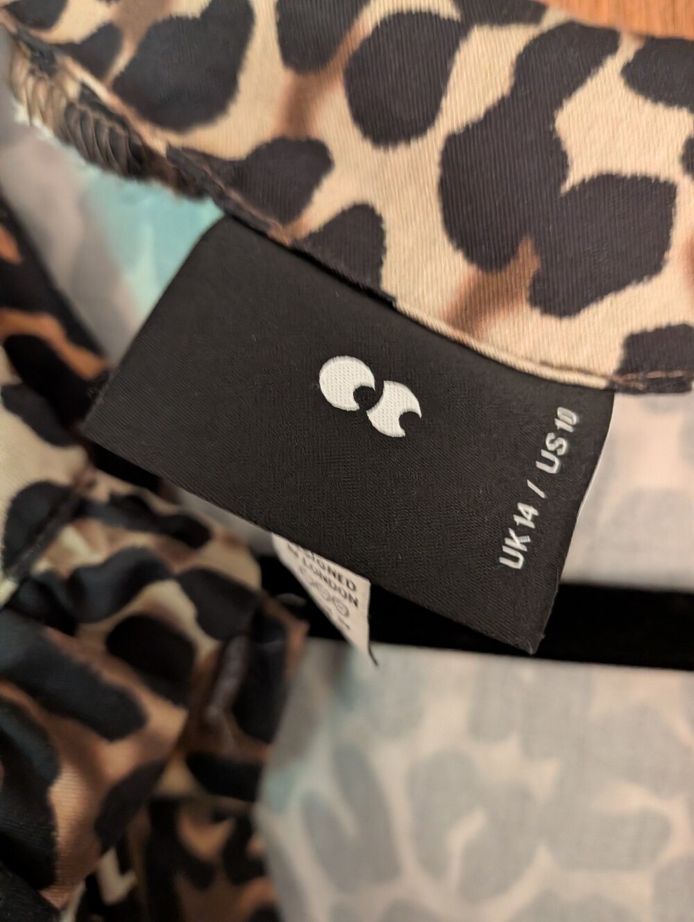 Lazy Oaf Leopard Print Puff Sleeve Midi Dress Size 10 US - Picture 2 of 5